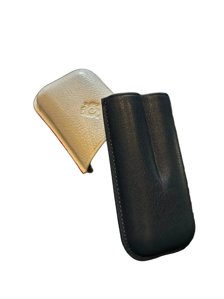 Cartujano Leather Pocket 2 Cigar Case White Top &amp; Blue Bottom