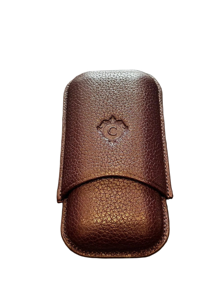 Cartujano Leather Pocket 2 Cigar Case Purple