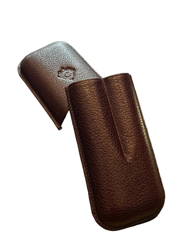Cartujano Leather Pocket 2 Cigar Case Purple