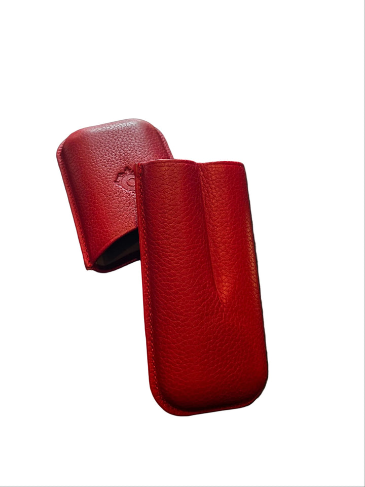 Cartujano Leather Pocket 2 Cigar Case  Red