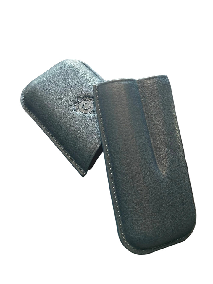 Cartujano Leather Pocket 2 Cigar Case Blue