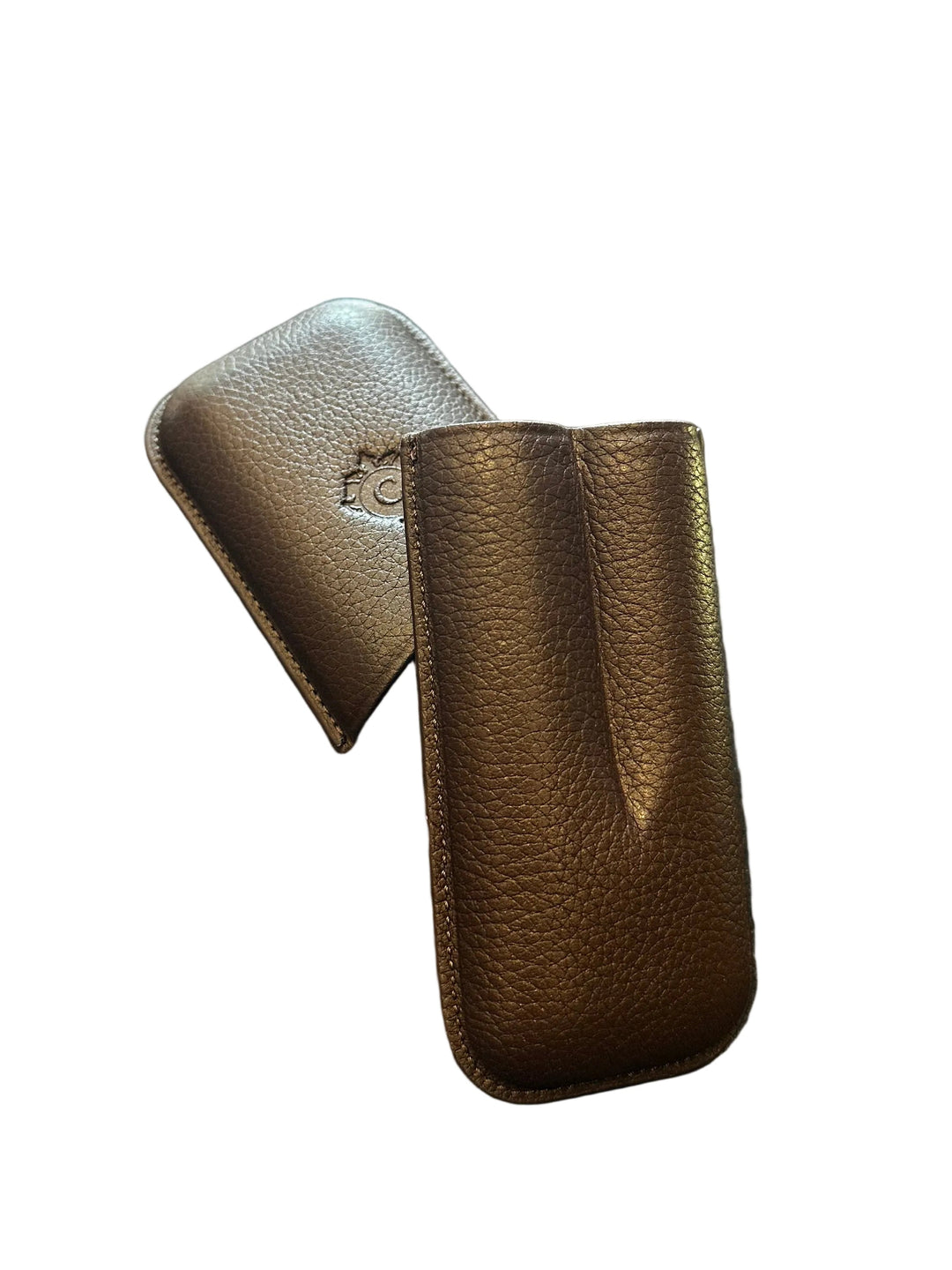 Cartujano Leather Pocket 2 Cigar Case Brown
