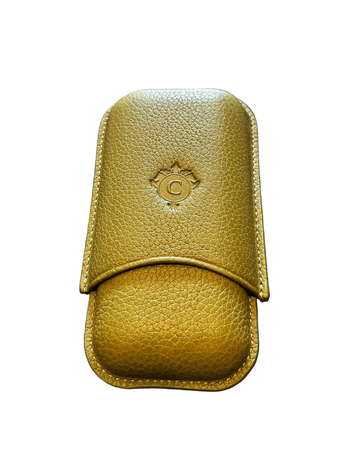 Cartujano Leather Pocket 2 Cigar Case Khaki