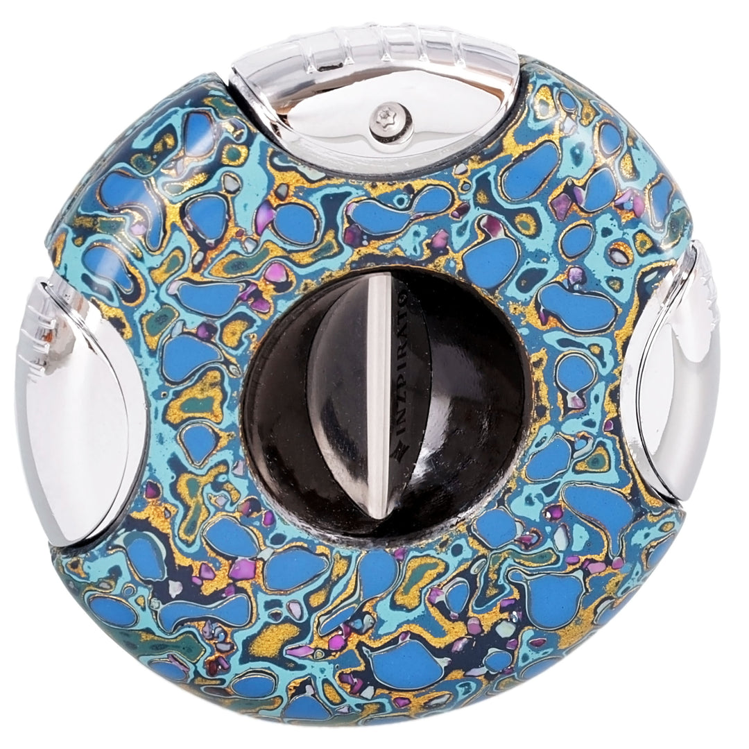 Inzpirato Artist Porcelain V Cigar Cutter Blue