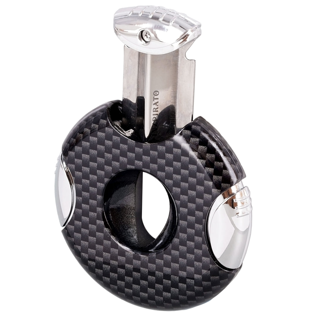 Inzpirato Carbon Fiber V Cigar Cutter Black