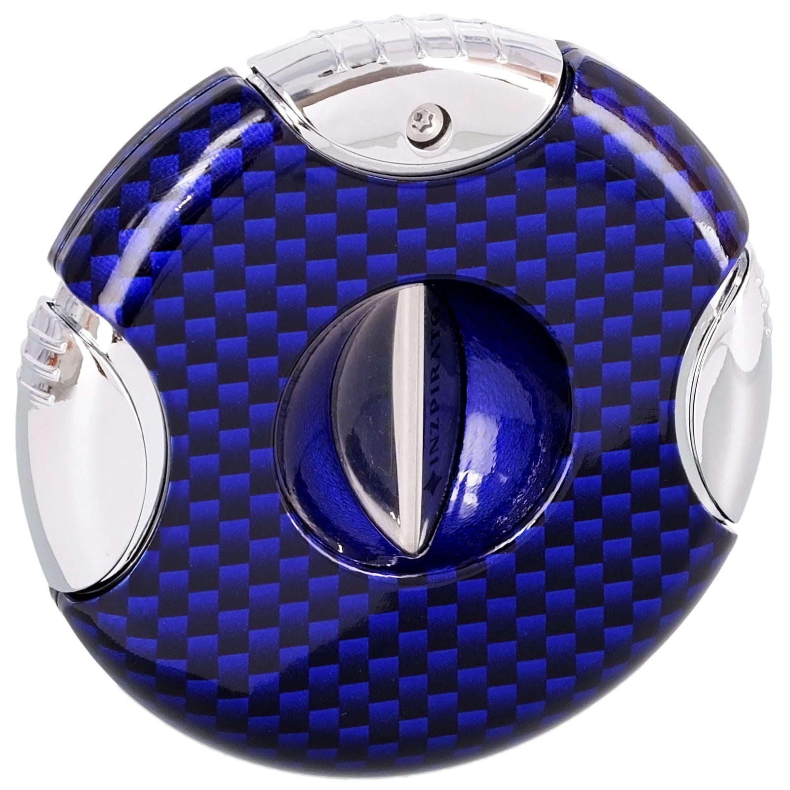 Inzpirato Carbon Fiber V Cigar Cutter Blue