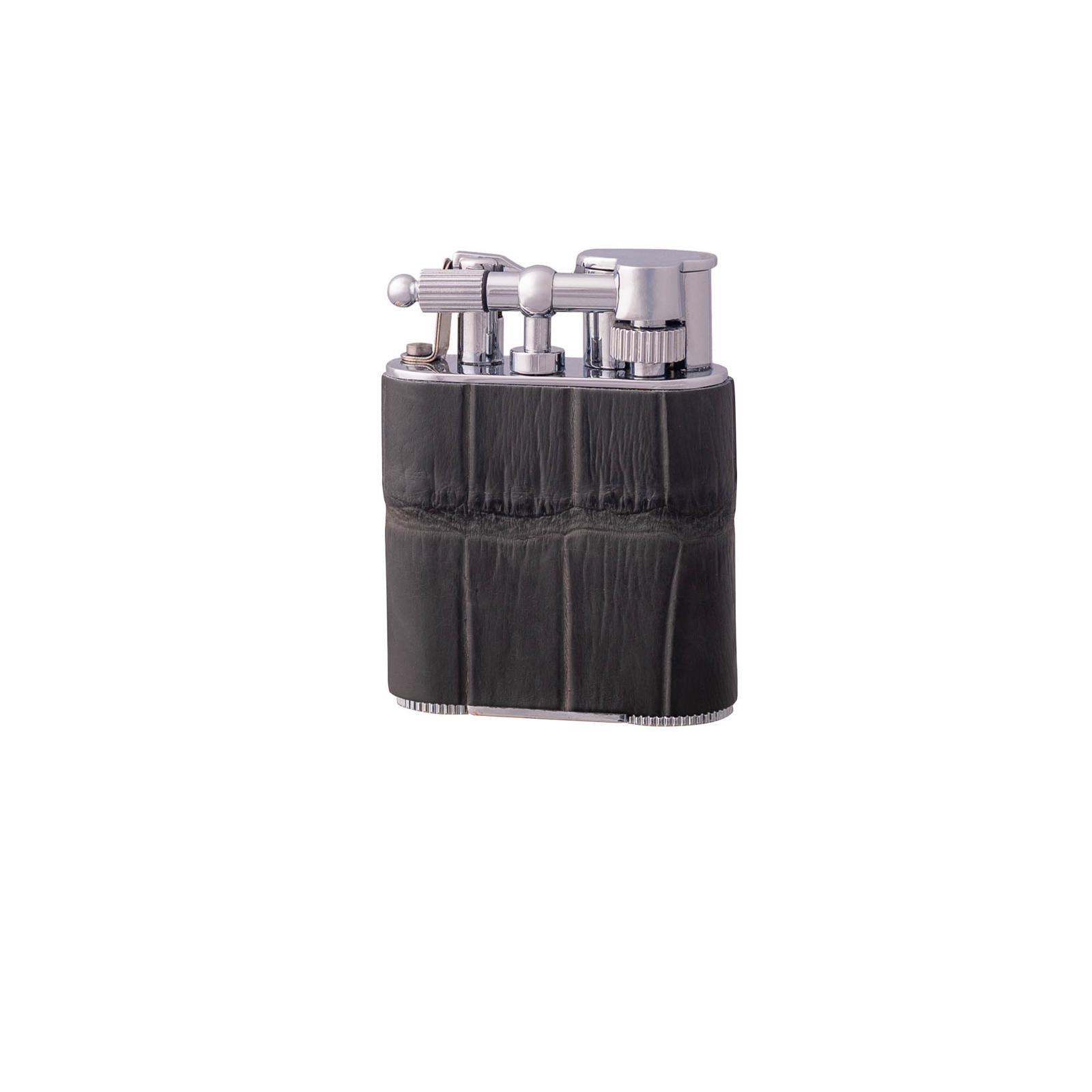 J Cure London Cigar Lighter Croc Grey