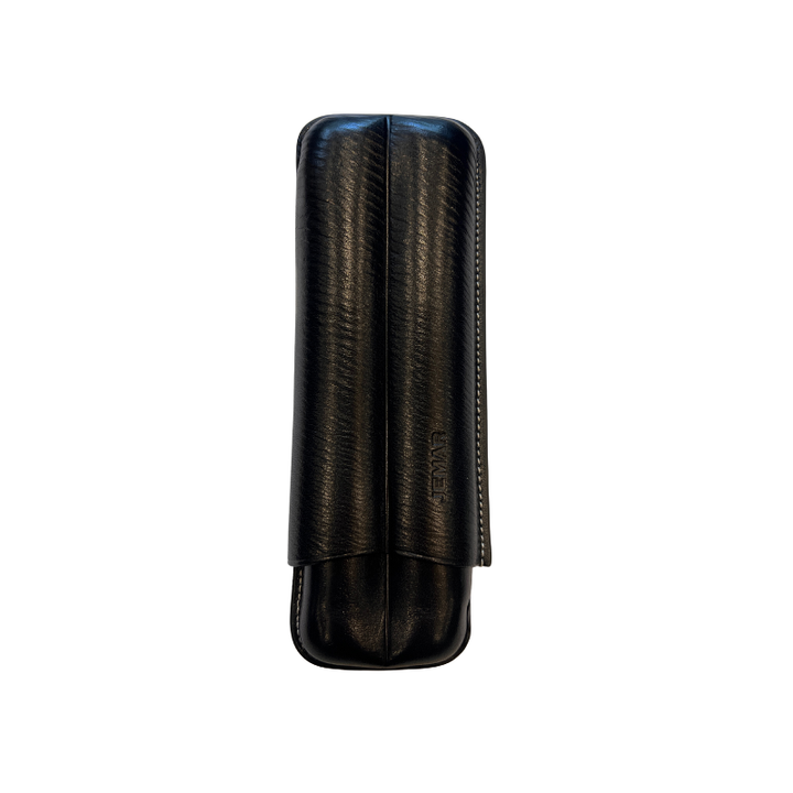 Jemar Leather Cigar Case 2 Fingers Black