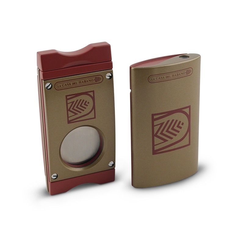 La Casa del Habano cigar cutter and lighter set
Premium torch lighter and cigar cutter set
Stainless steel and bronze cigar accessories
Luxury La Casa del Habano gift set
Cigar accessory set for enthusiasts and collectors