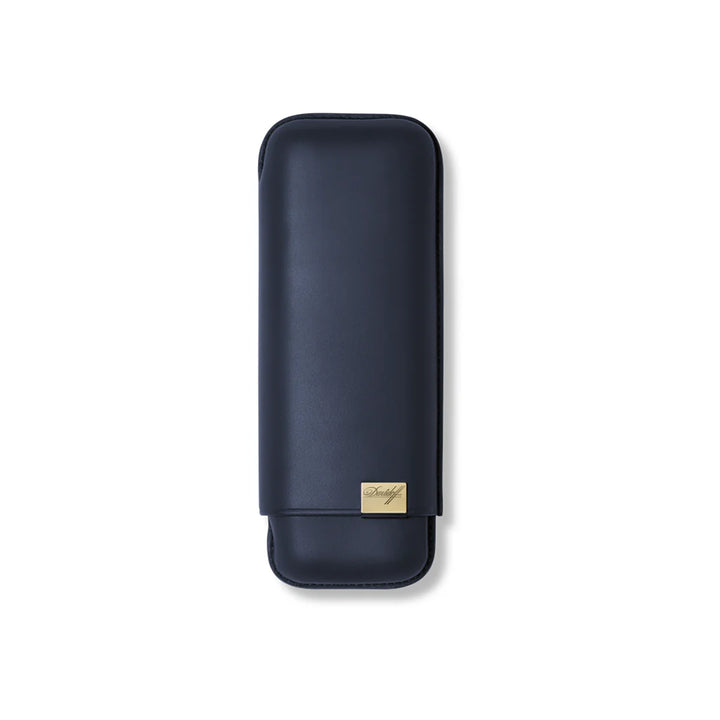 Davidoff Leather Cigar Case Blue Gold