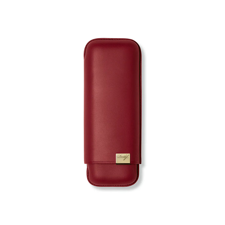 Davidoff Leather Cigar Case Red Gold