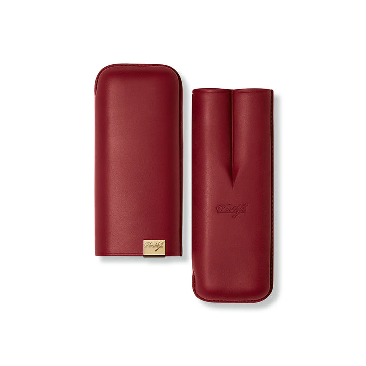Davidoff Leather Cigar Case Red Gold