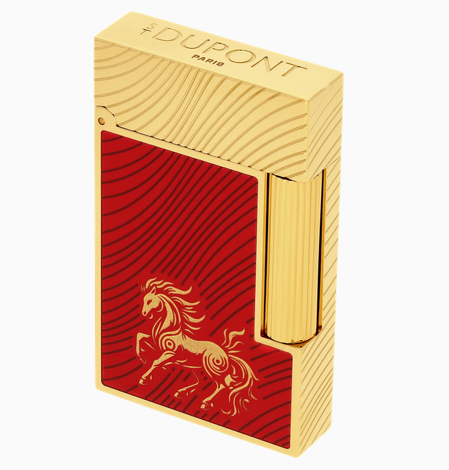 S.T Dupont Horse Ligne 2 Red Lacquered Cigar Lighter