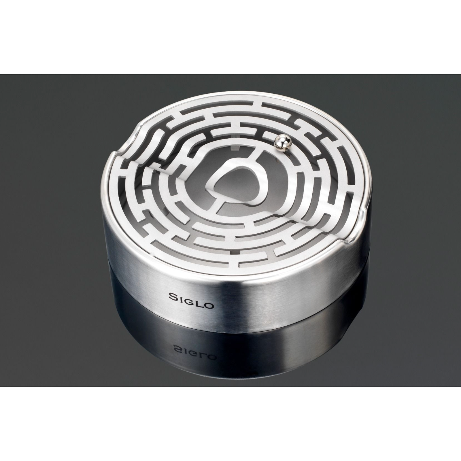 PCC Siglo Cigar Ashtray Maze Silver