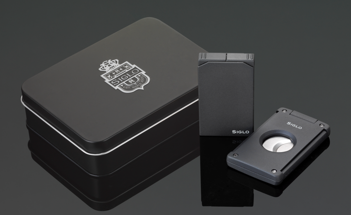 PCC Siglo Lighter &amp; Cutter Set Matt Black