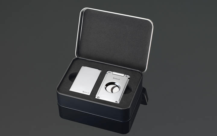 PCC Siglo Lighter &amp; Cutter Set Shiny Chrome