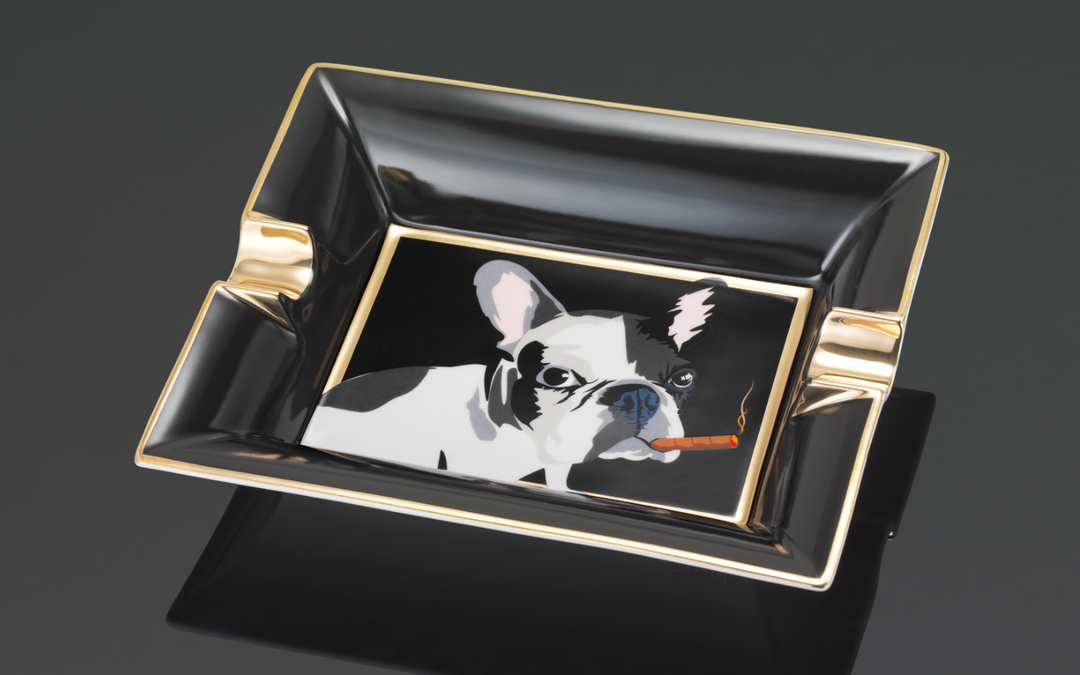 PCC Siglo Dog In Black Cigar Ashtray