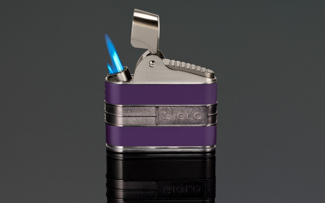 PCC Siglo Retro Table Cigar Lighter Gun W/Purple