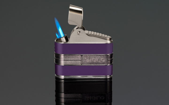 PCC Siglo Retro Table Cigar Lighter Gun W/Purple