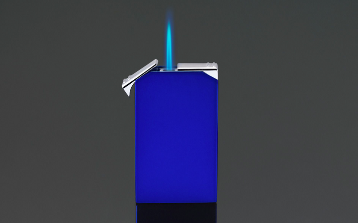 PCC Siglo Twin Flames Lighter Shiny Blue