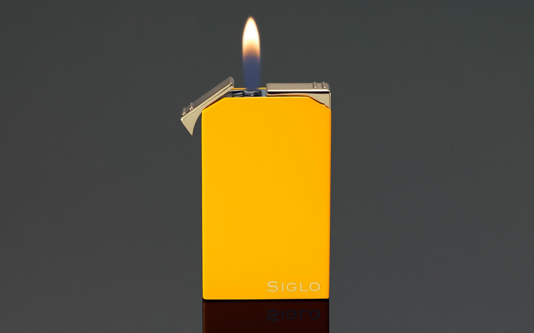 PCC Siglo Twin Flames Lighter Shiny Yellow