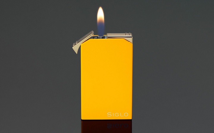 PCC Siglo Twin Flames Lighter Shiny Yellow