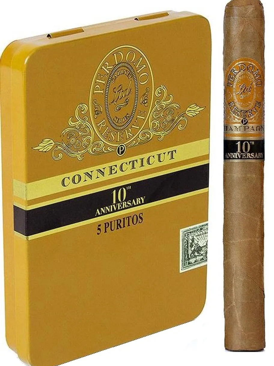 Perdomo 10th Anniversary Connecticut Purito Tins - 5 Cigars