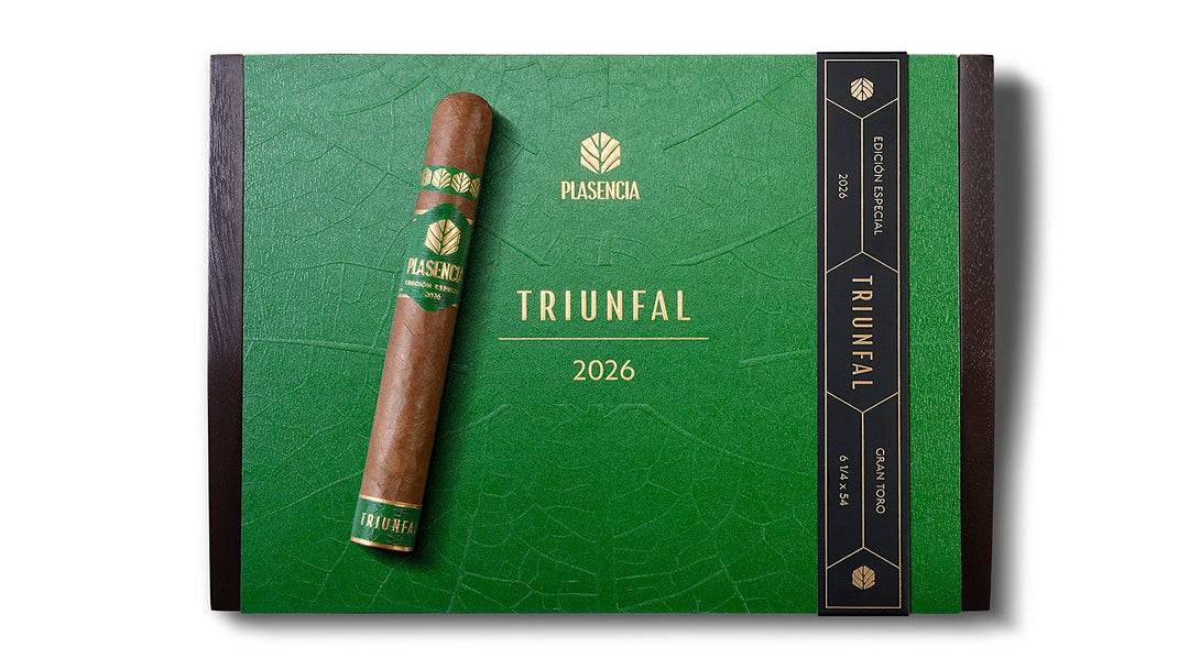 Plasencia Triunfal Limited Edition Gran Toro cigar
Premium Plasencia cigar with organic Honduran and Nicaraguan tobacco
Limited edition Triunfal cigar by Plasencia
Gran Toro cigar crafted in Honduras
Plasencia Triunfal collector cigar