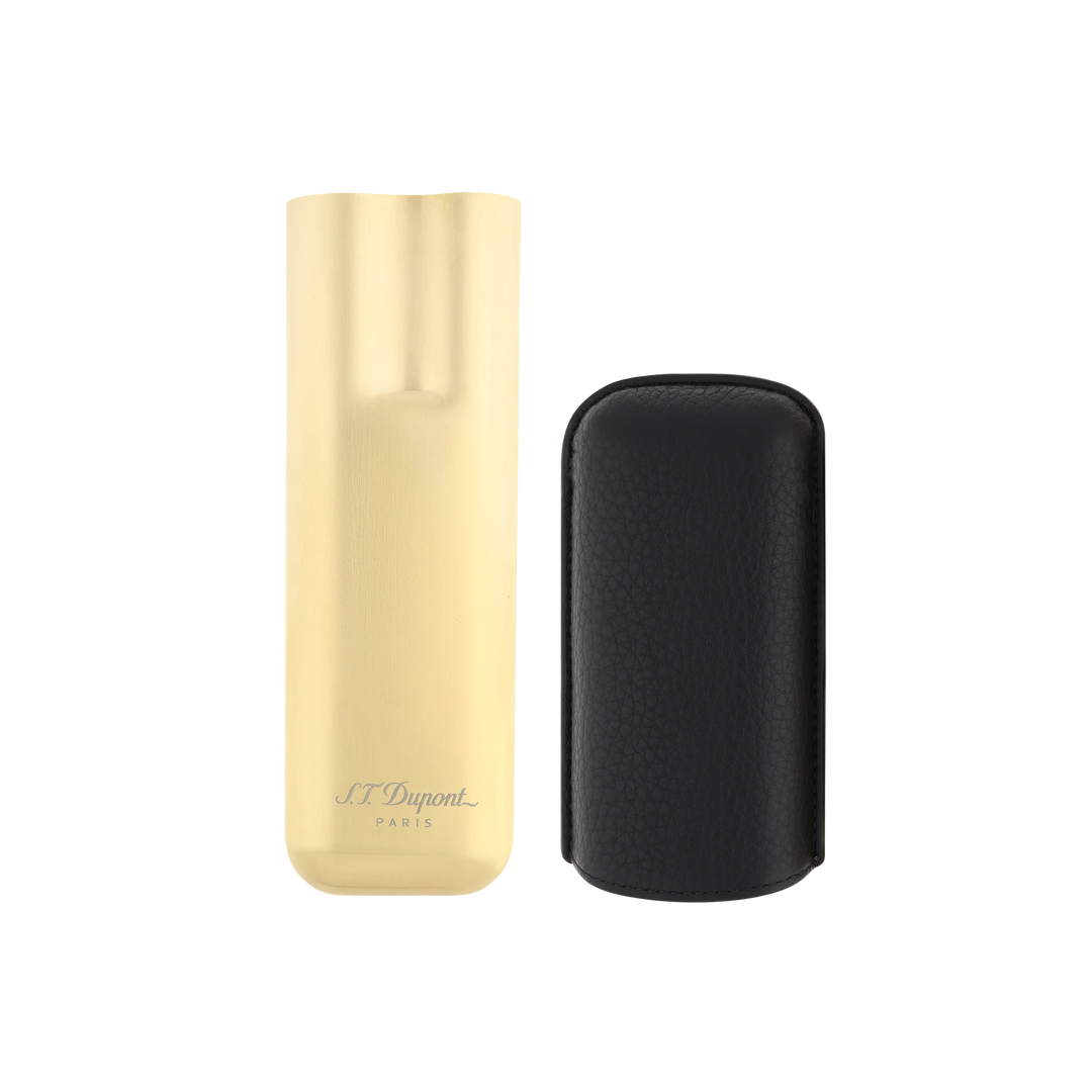 S.T. Dupont Black Golden Double Cigar Case