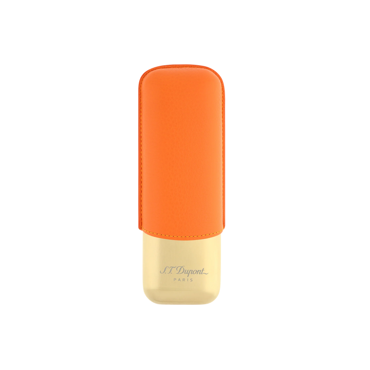 S.T. Dupont Orange Golden Double Cigar Case
