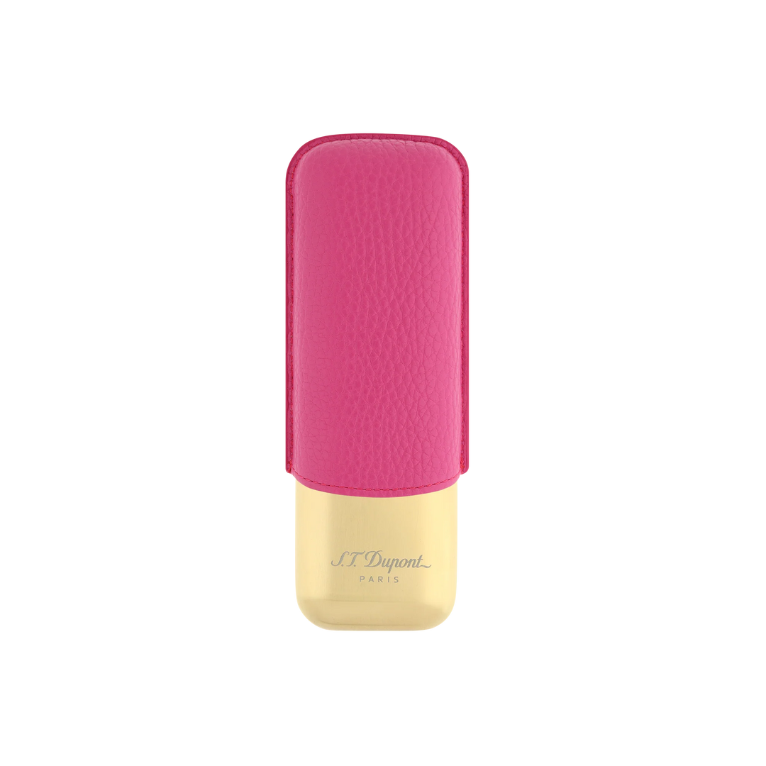S.T. Dupont Pink Golden Double Cigar Case