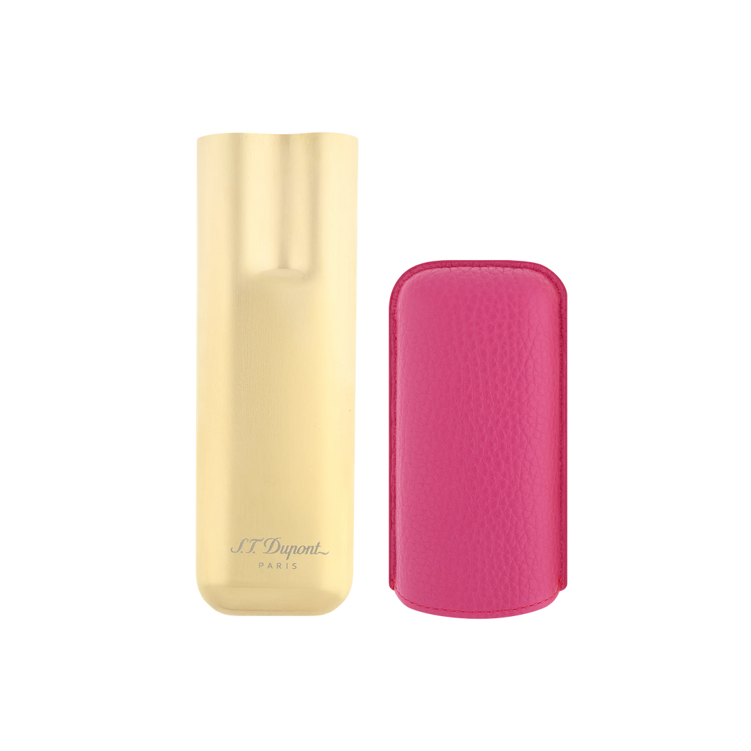 S.T. Dupont Pink Golden Double Cigar Case