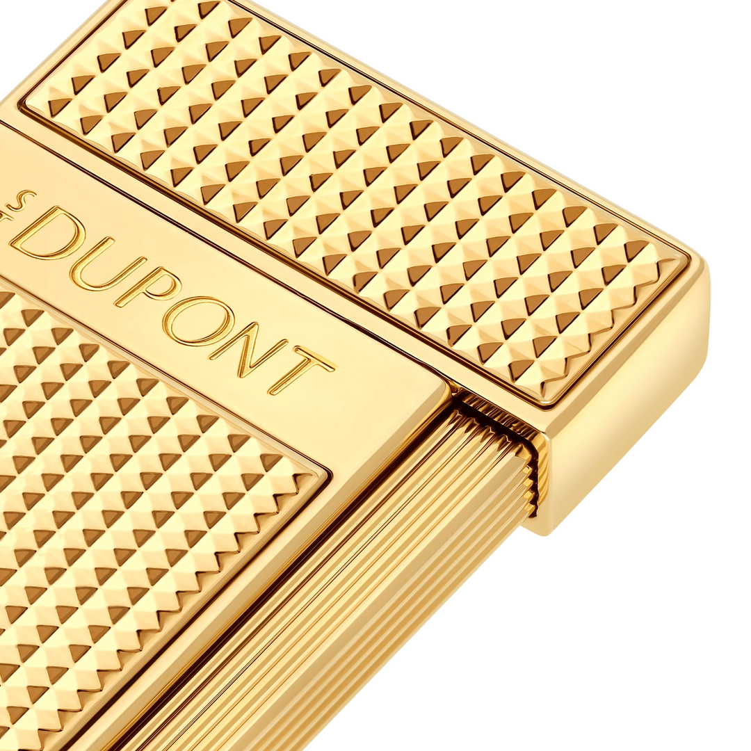 S.T. Dupont Slimmy Diamond Head Gold Lighter