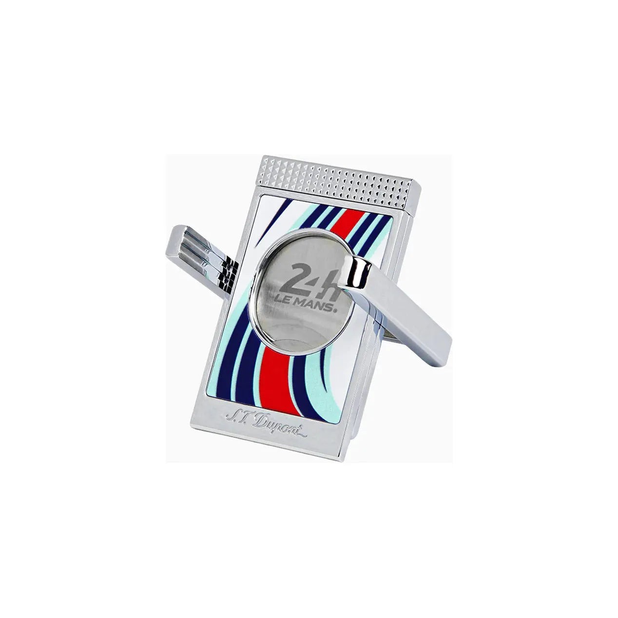 S.T Dupont 24h Du Mans White/Chrome Cigar Cutter & Stand