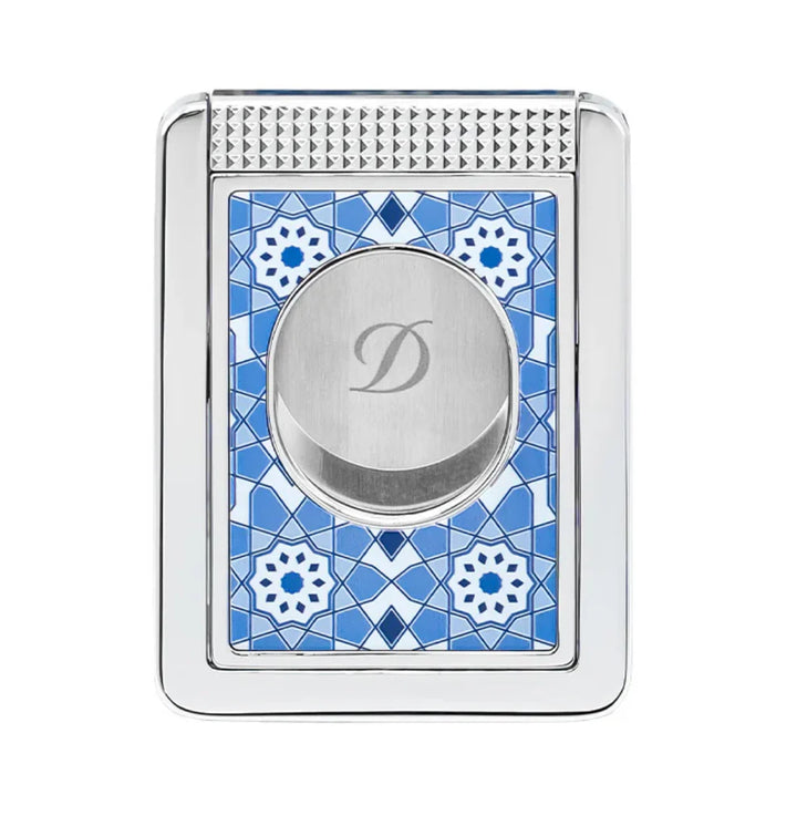 S.T Dupont Alhambra Cigar Cutter Stand in Blue with Chrome Finish