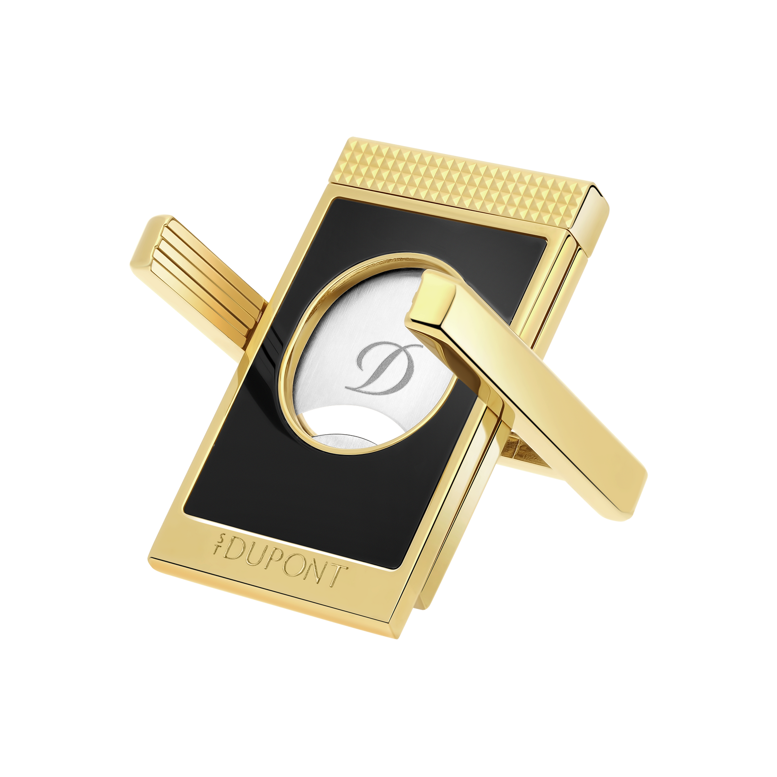 S.T Dupont Black and Gold Straight Cigar Cutter Stand