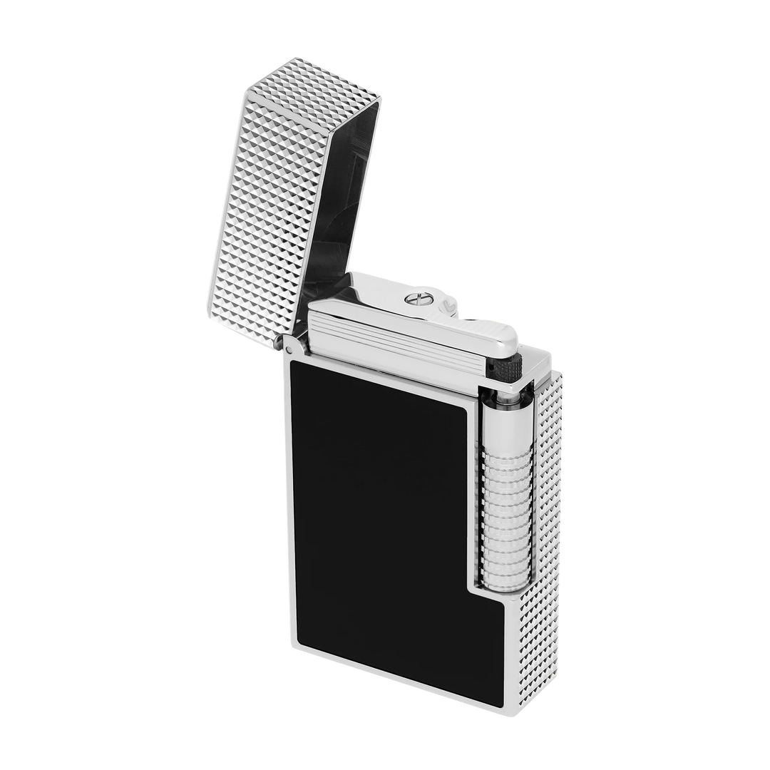 S.T Dupont Cigar Lighter Le Grand Cling Black Lacquer &amp; Palladium