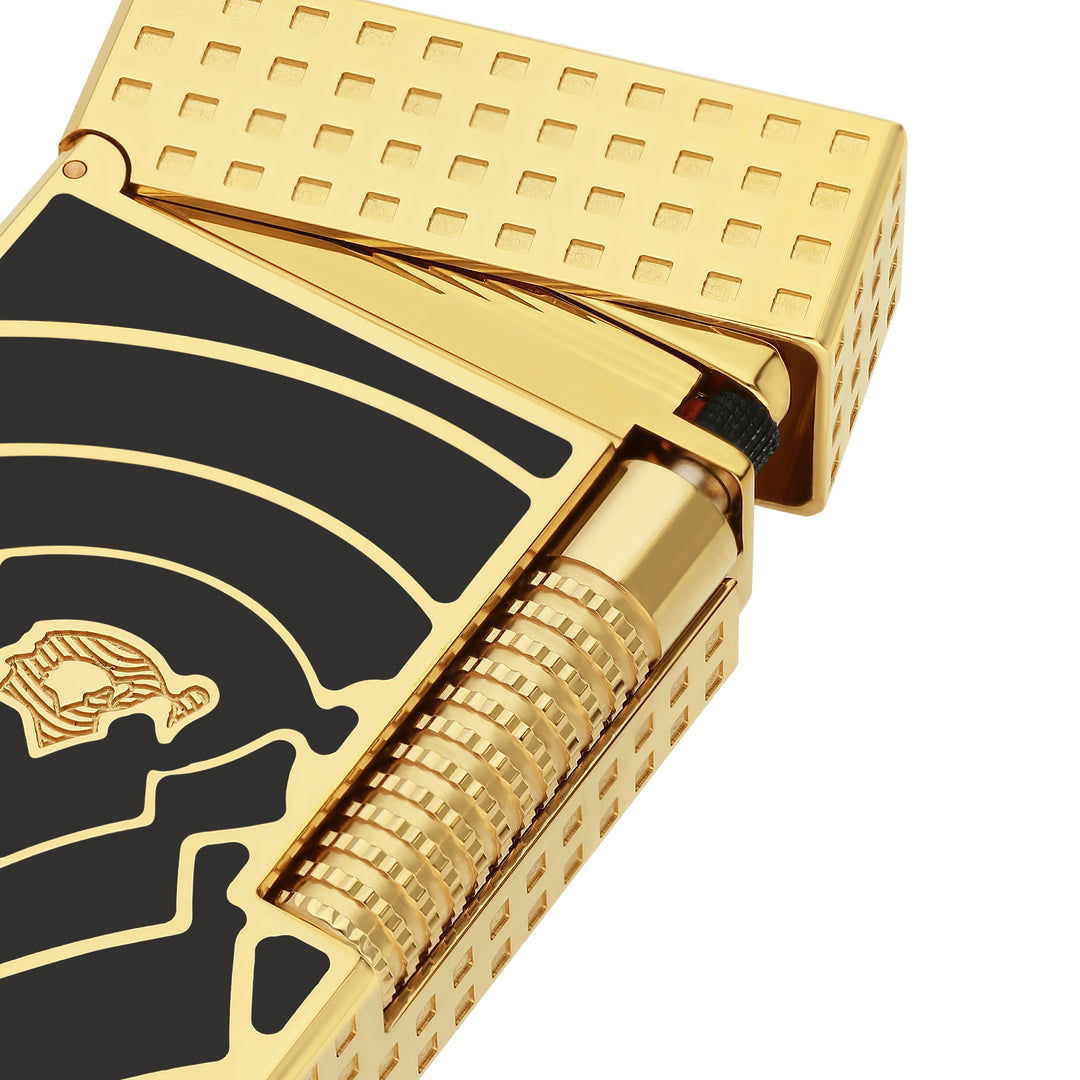 S.T. Dupont Cohiba 60th Anniversary Le Grand Dupont lighter
Black lacquer lighter with gold finishes and Cohiba logo
Luxury dual flame cigar lighter by S.T. Dupont
Le Grand Dupont lighter with Cohiba checkerboard guilloché pattern
Cohiba 60th Anniversary collector lighter
