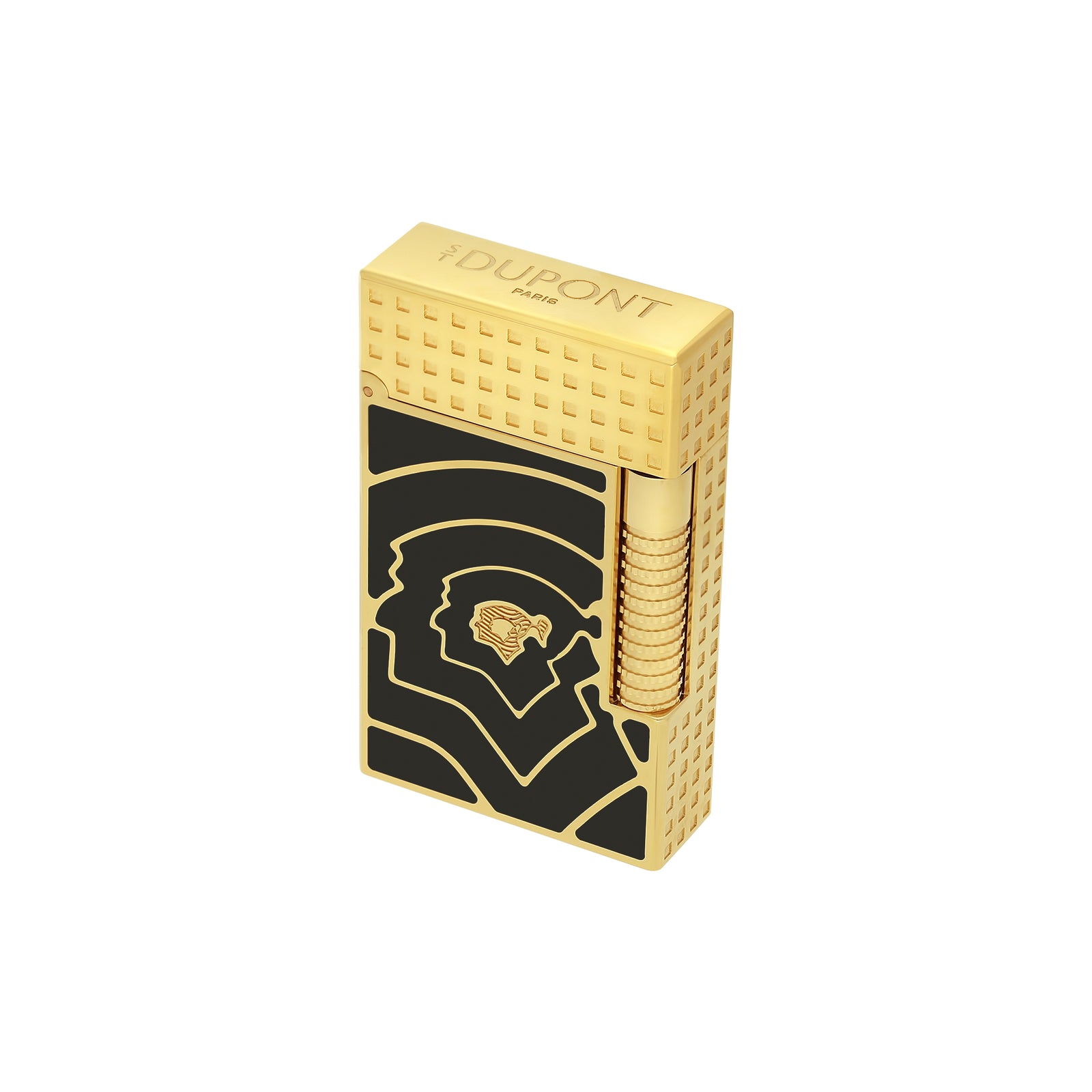 S.T. Dupont Cohiba 60th Anniversary Le Grand Dupont lighter
Black lacquer lighter with gold finishes and Cohiba logo
Luxury dual flame cigar lighter by S.T. Dupont
Le Grand Dupont lighter with Cohiba checkerboard guilloché pattern
Cohiba 60th Anniversary collector lighter