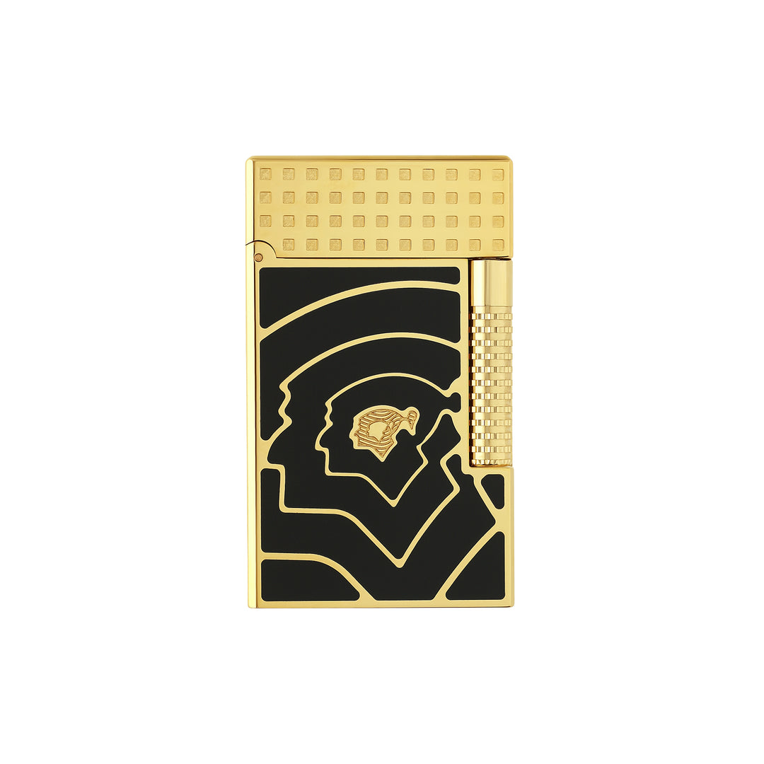 S.T. Dupont Cohiba 60th Anniversary Le Grand Dupont lighter
Black lacquer lighter with gold finishes and Cohiba logo
Luxury dual flame cigar lighter by S.T. Dupont
Le Grand Dupont lighter with Cohiba checkerboard guilloché pattern
Cohiba 60th Anniversary collector lighter
