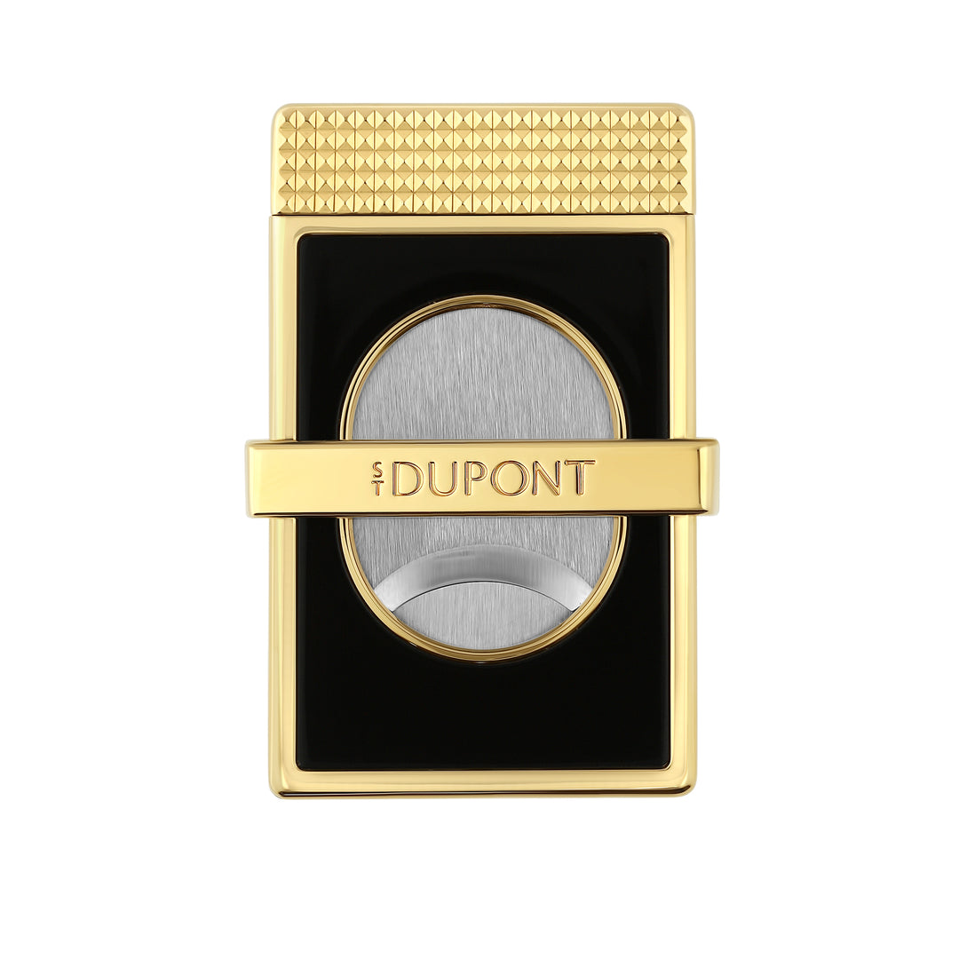 S.T. Dupont Cohiba 60th Anniversary slim cigar cutter
Black lacquer cigar cutter with gold finishes
Luxury Cohiba cigar cutter by S.T. Dupont
Cohiba 60th Anniversary cigar accessory
Premium slim cigar cutter with Cohiba logo