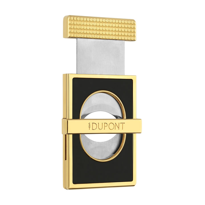 S.T. Dupont Cohiba 60th Anniversary slim cigar cutter
Black lacquer cigar cutter with gold finishes
Luxury Cohiba cigar cutter by S.T. Dupont
Cohiba 60th Anniversary cigar accessory
Premium slim cigar cutter with Cohiba logo