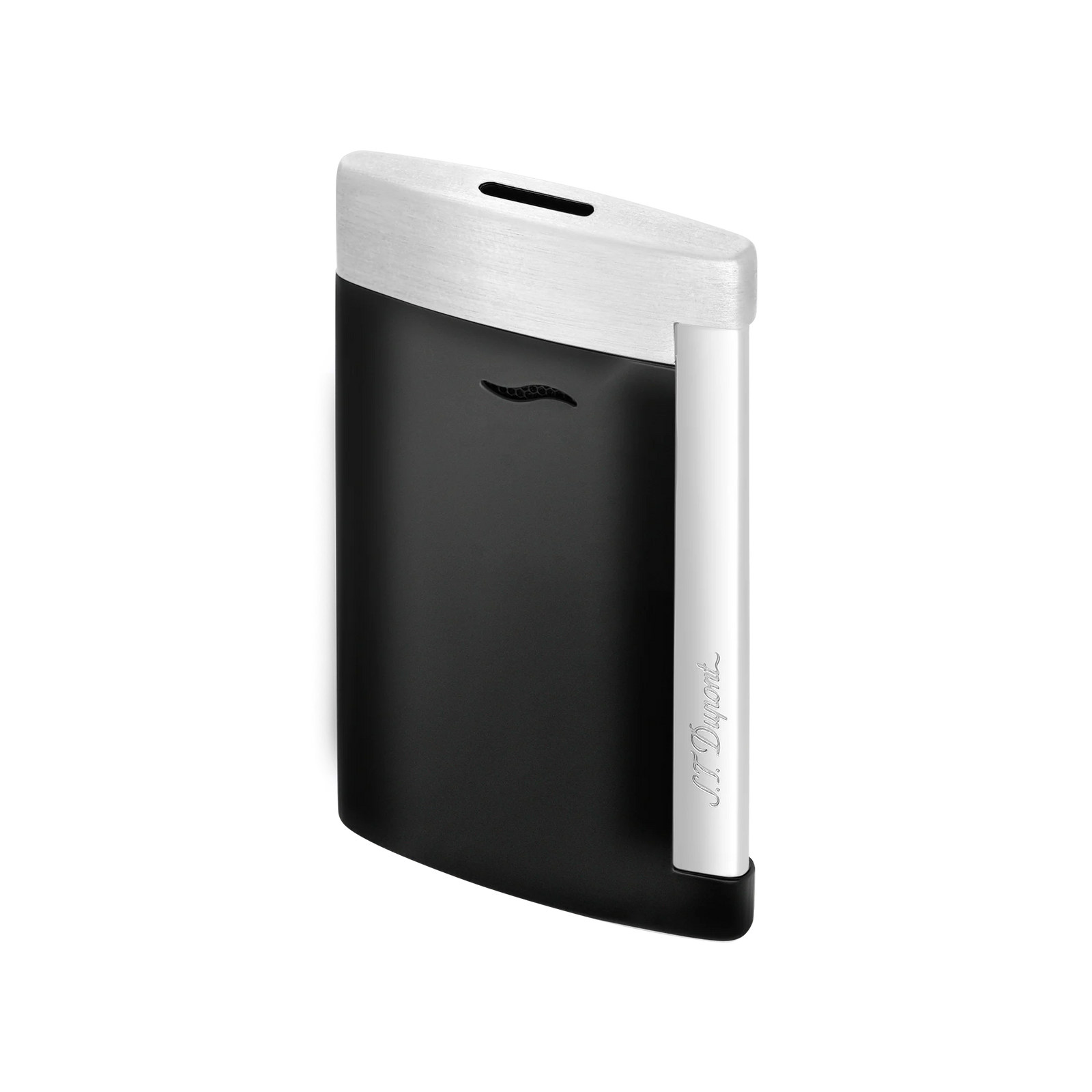 S.T Dupont Lighter Slim 7 Matt Black and Brushed Chrome Finish
