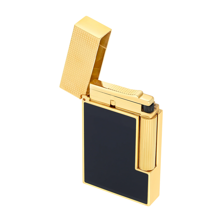 S.T Dupont Ligne 2 Cigar Lighter Blue Lacquer &amp; Yellow Gold