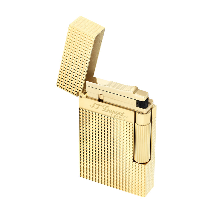 S.T Dupont Ligne 2 Diamond Head Yellow Gold Cigar Lighter