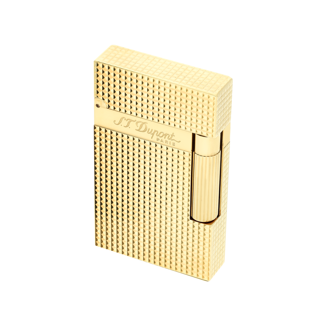 S.T Dupont Ligne 2 Diamond Head Yellow Gold Cigar Lighter
