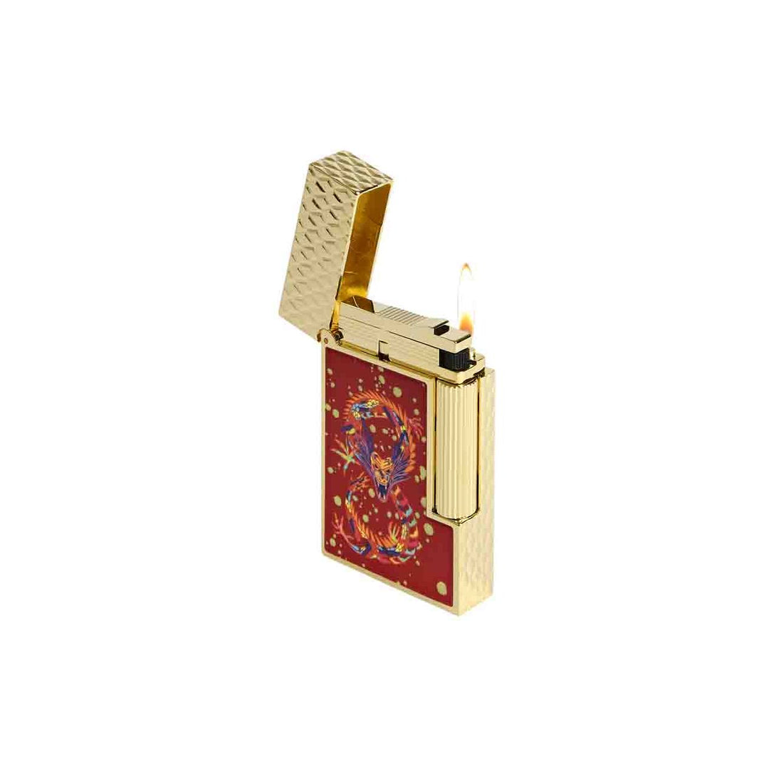 S.T Dupont Ligne 2 Dragon Burgundy Cigar Lighter