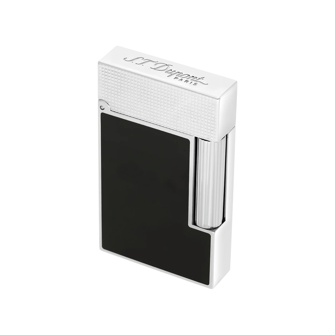 S.T Dupont Ligne 2 Lighter Matt Black &amp; Microdiamond Head Platinum