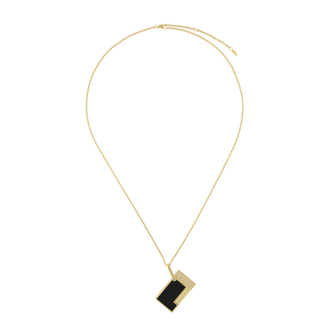 S.T Dupont Necklace Lighter Golden &amp; Black Lacquer