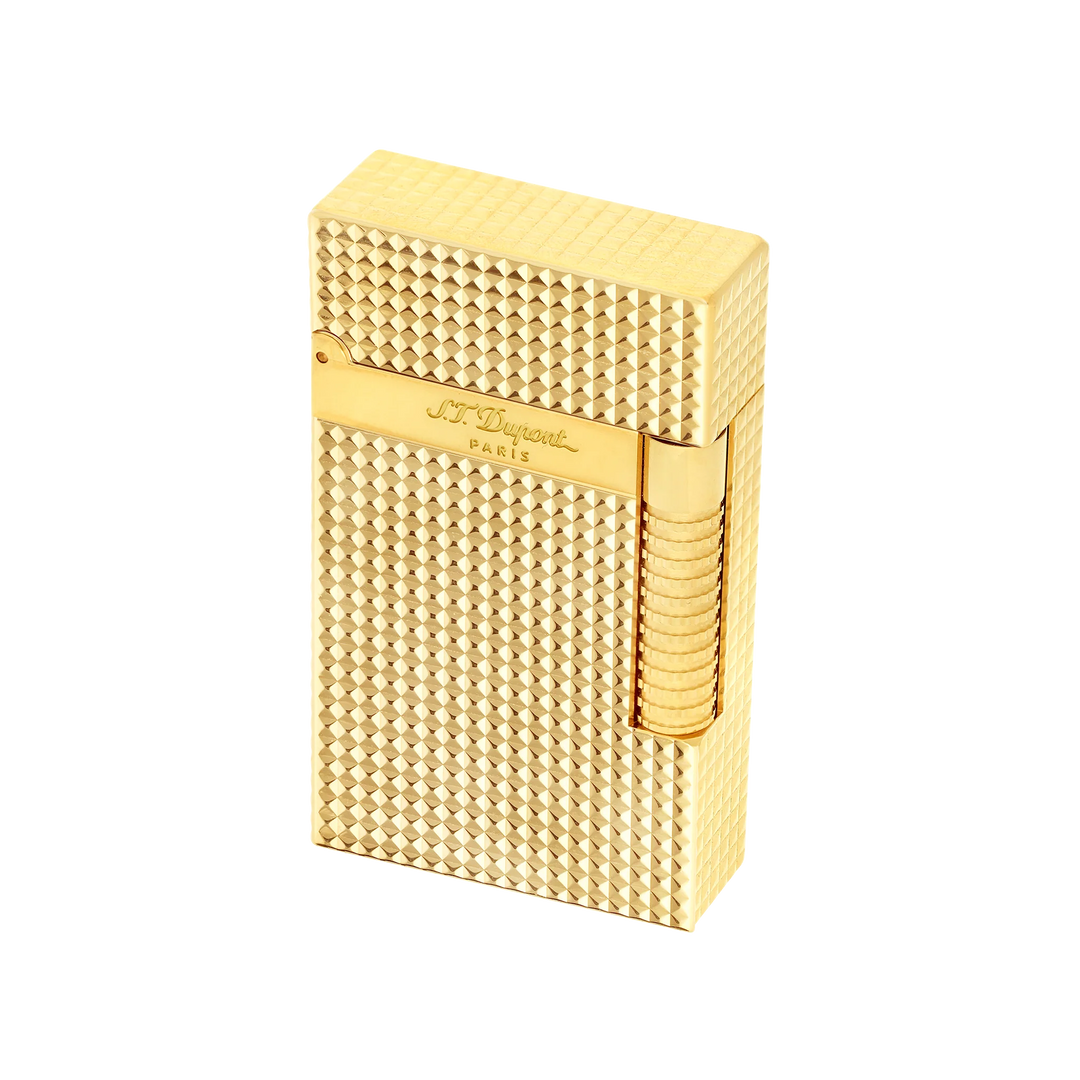 S.T Dupont Le Grand Diamond Head Gold Cigar Lighter